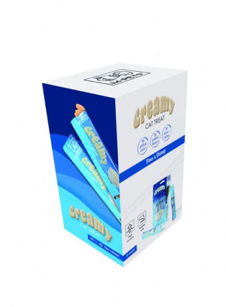 CREAMY KEDİ ÖDÜL TON &KARİDES 60 GR*12.(262)..(M)