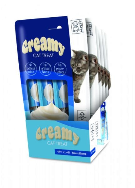 CREAMY KEDİ ÖDÜL TON &KARİDES 60 GR*12.(262)..(M)