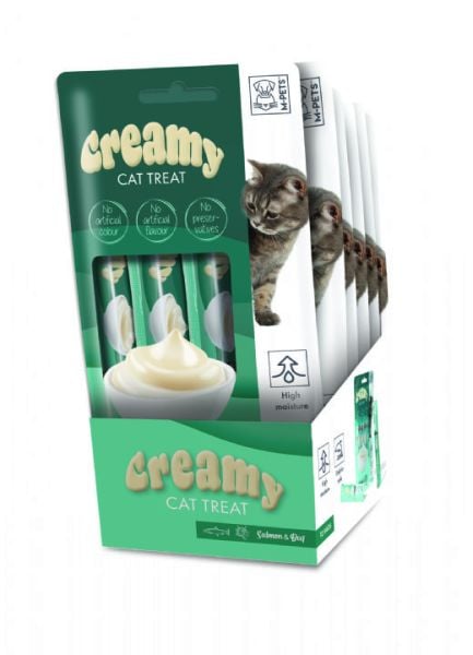 CREAMY KEDİ ÖDÜL SOMON&BİFTEKLİ 60 GR*12...(279)