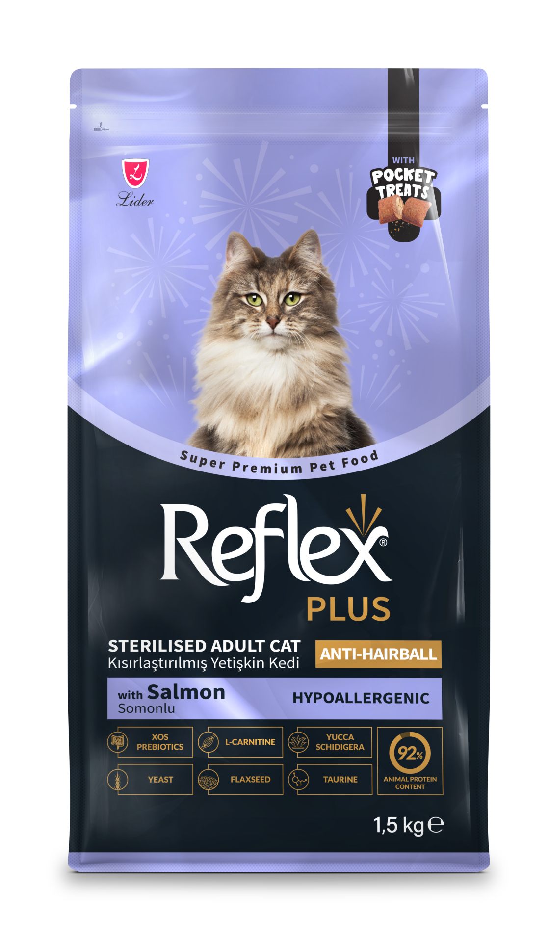 REF.PLS KEDİ  POCKET-HAİRBAL KISIR-SOM 1,5KG.(853)