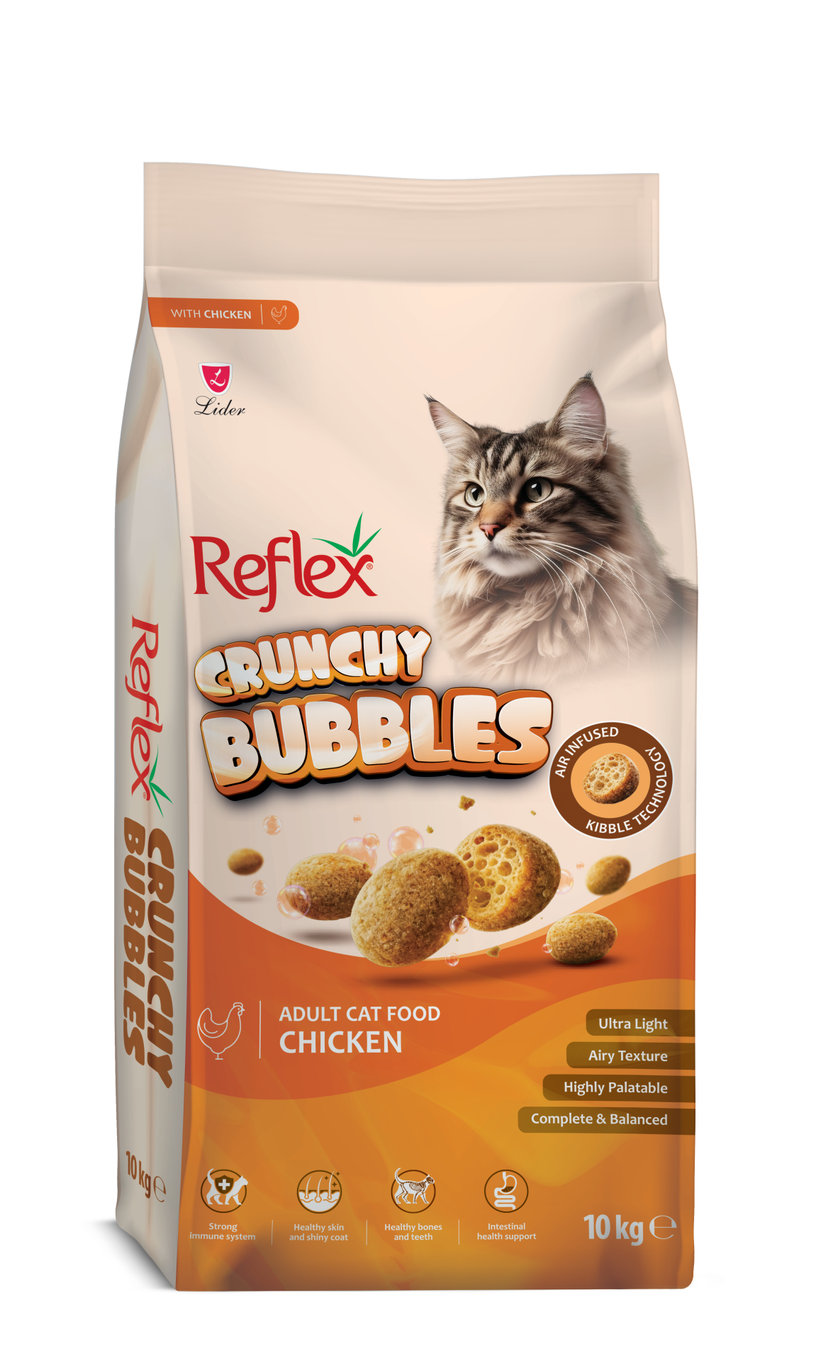 REF.CRUNCHY BUBBLES KEDİ MAM TAVUKLU 10 KG...(334)
