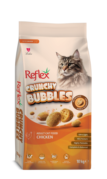 REF.CRUNCHY BUBBLES KEDİ MAM TAVUKLU 10 KG...(334)