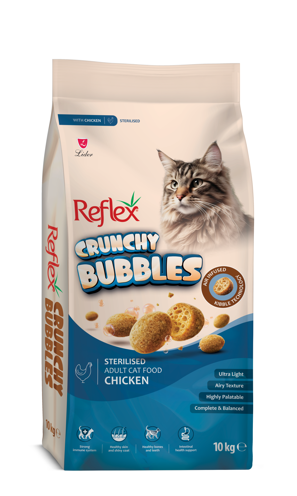 REF CRUNCHY BUBBLES KEDİ MAM KISIR-TAV 10 KG.(358)