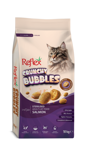 REF CRUNCHY BUBBLES KEDİ MAM KISIR-SOM 10 KG.(372)