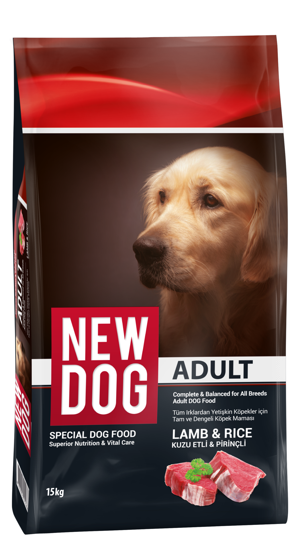 NEW DOG KÖP MAM KUZU ETLİ 15KG..(832)