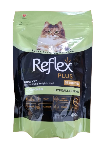 REF.PLUS KEDİ MAM STERİL-TAVUKLU 400GR* ...(474)