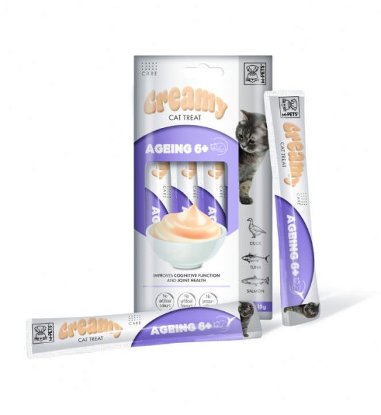 CREAMY KEDİ ÖDÜL AGEİNG 6+ 4*15GR*12.(6 YAŞ ÜZERİ)