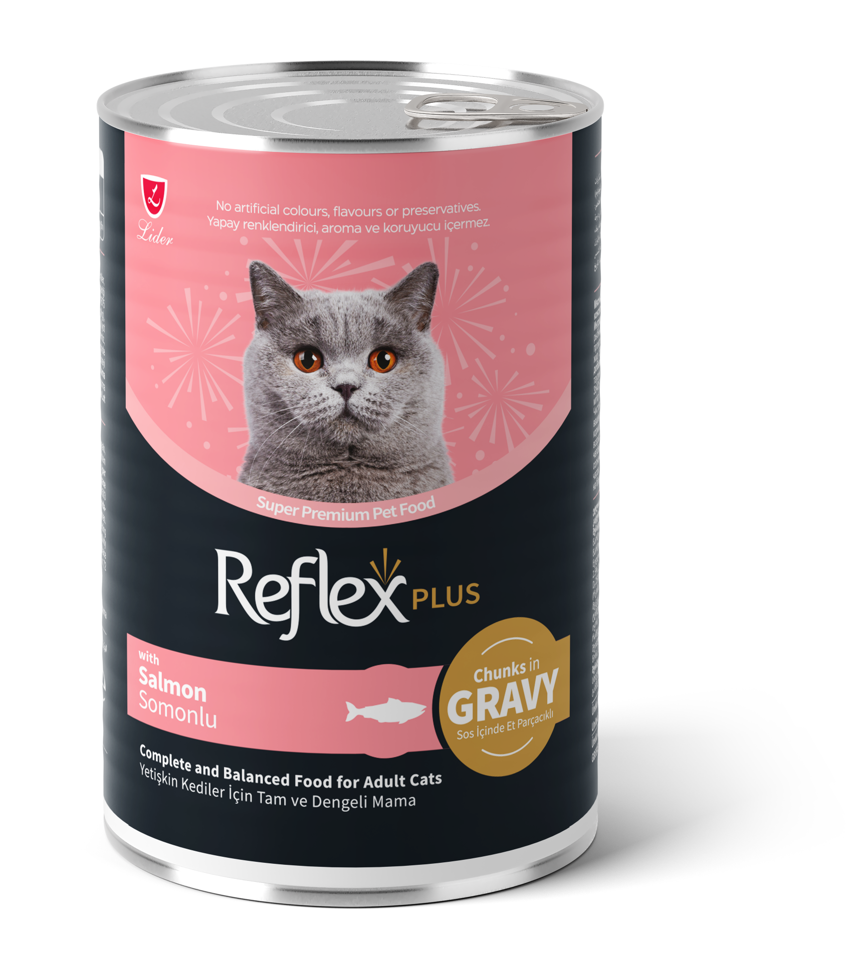 REF PLUS KEDİ KONS SOMONLU SOSLU 400GR*12..(566)