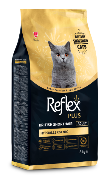 REF PLUS BRİTİSH SHORTHAİR YET KEDİ MAM 8KG.(085)