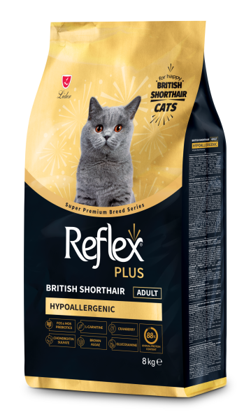 REF PLUS BRİTİSH SHORTHAİR YET KEDİ MAM 8KG.(085)