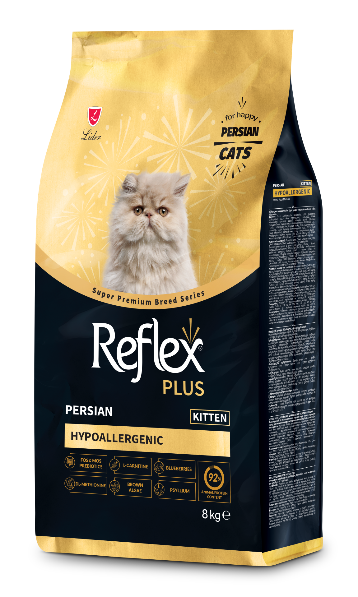 REF PLUS PERSİAN YAVRU KEDİ MAMASI 8KG.(092)