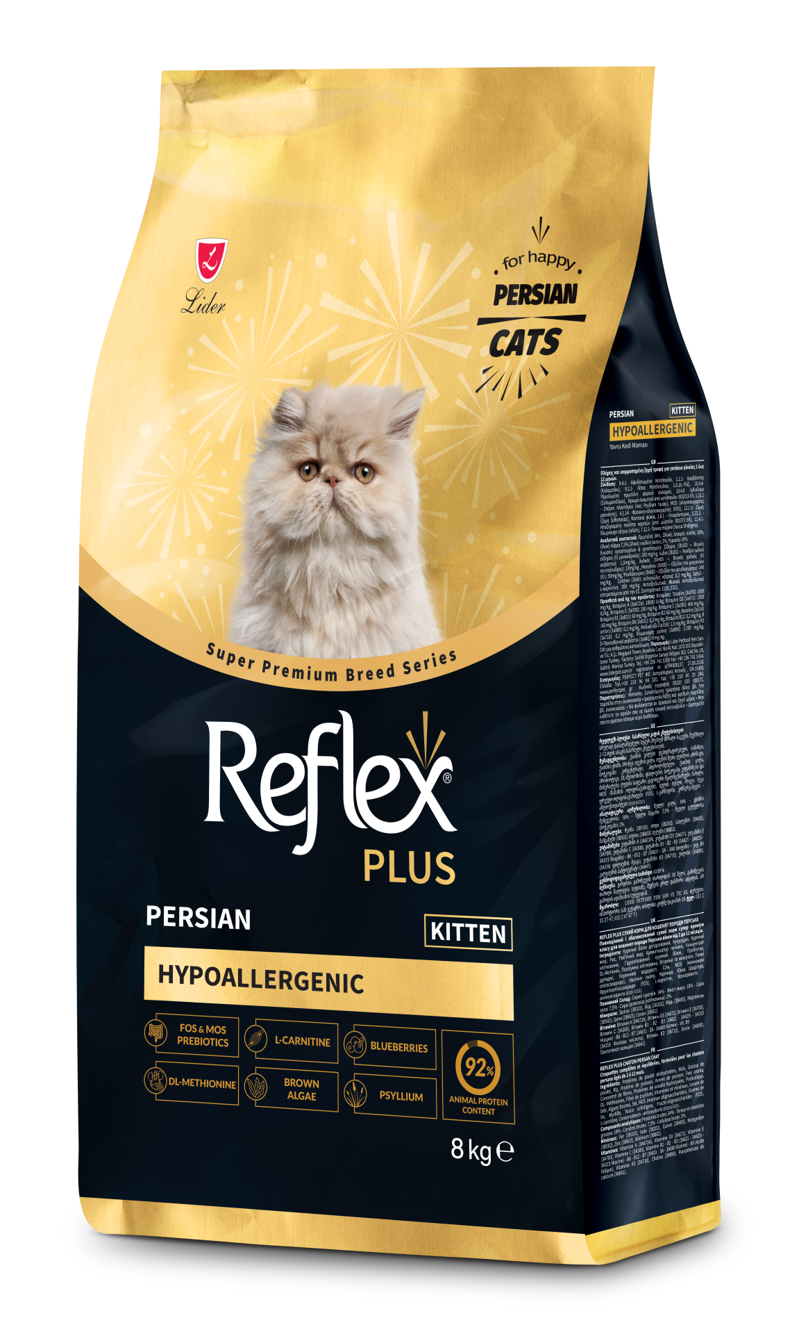 REF PLUS PERSİAN YAVRU KEDİ MAMASI 8KG.(092)