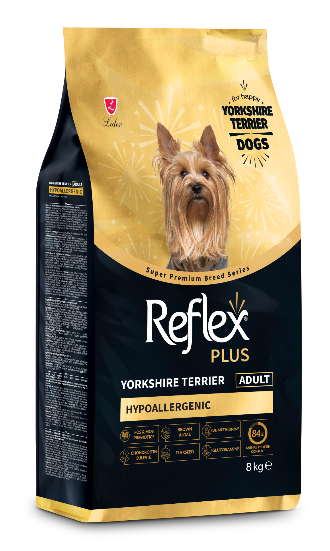 REF PLUS YORKSHİRE YETİŞKİN KÖPEK MAM 8KG.(337)