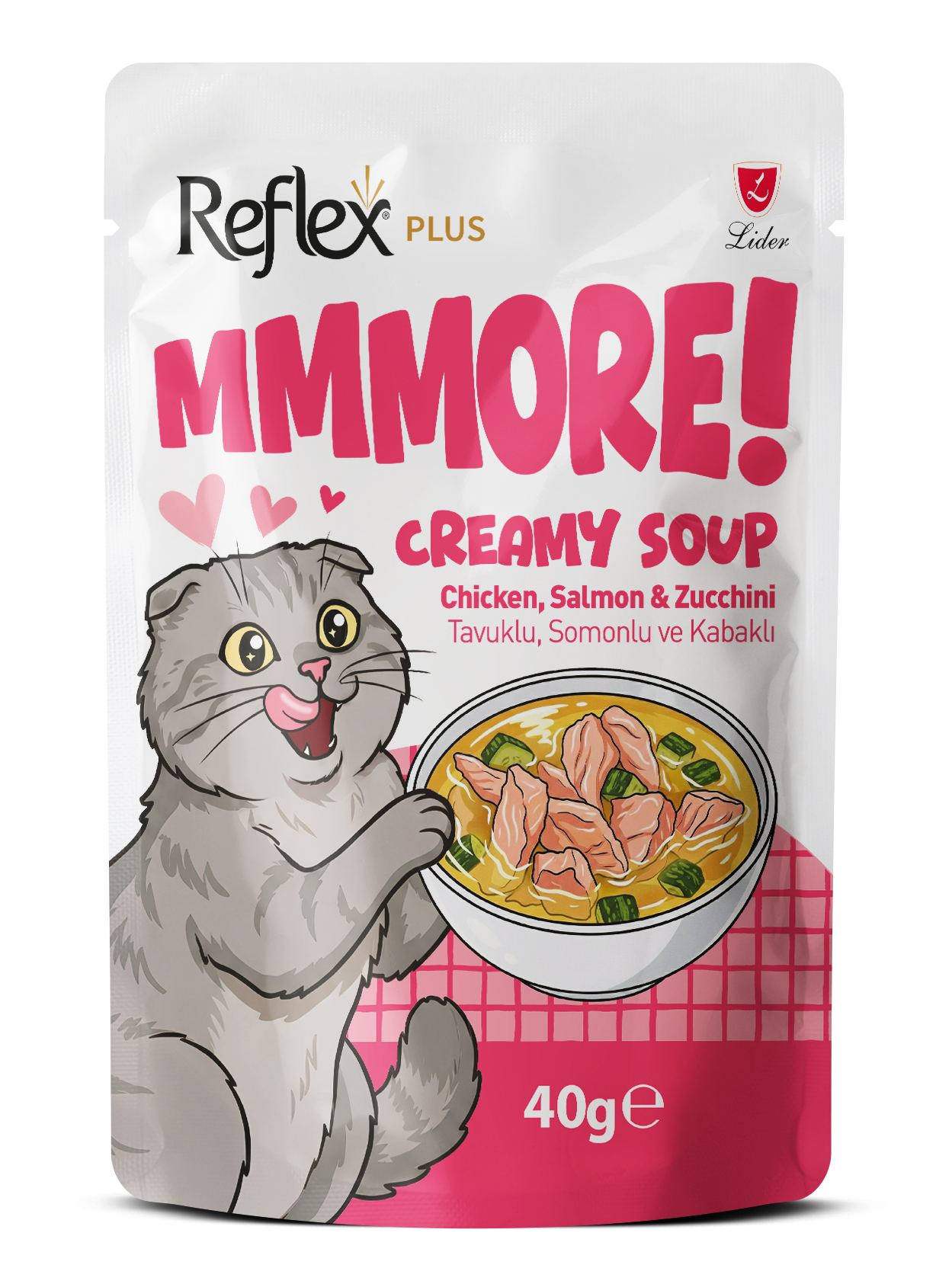 MMMORE KEDİ ÇORBASI TAVUK&SOMON 40GR*24..(812)