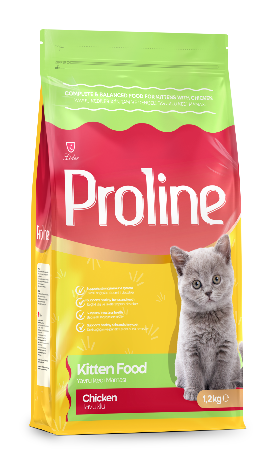 PROLİNE KEDİ MAM YAVRU-TAVUKLU 1,2KG*14..(762)