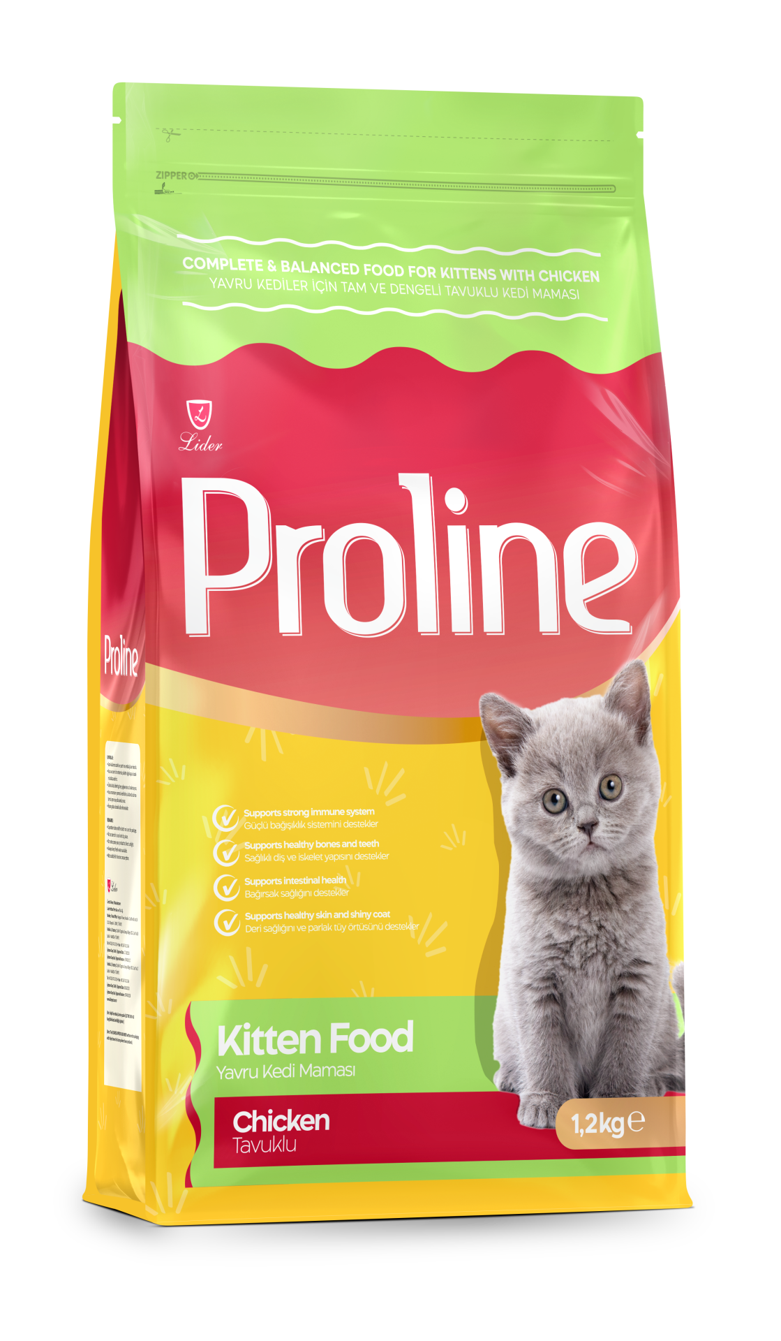 PROLİNE KEDİ MAM YAVRU-TAVUKLU 1,2KG*14..(762)