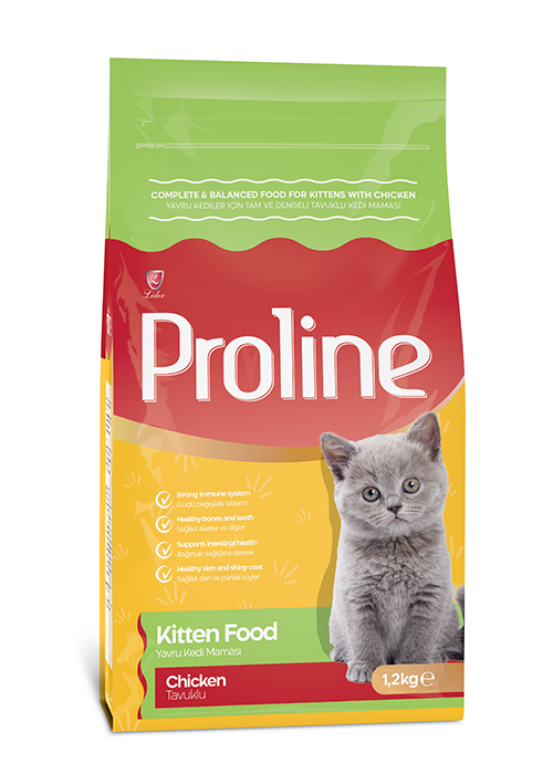 PROLİNE KEDİ MAM YAVRU-TAVUKLU 1,2KG*14..(762)