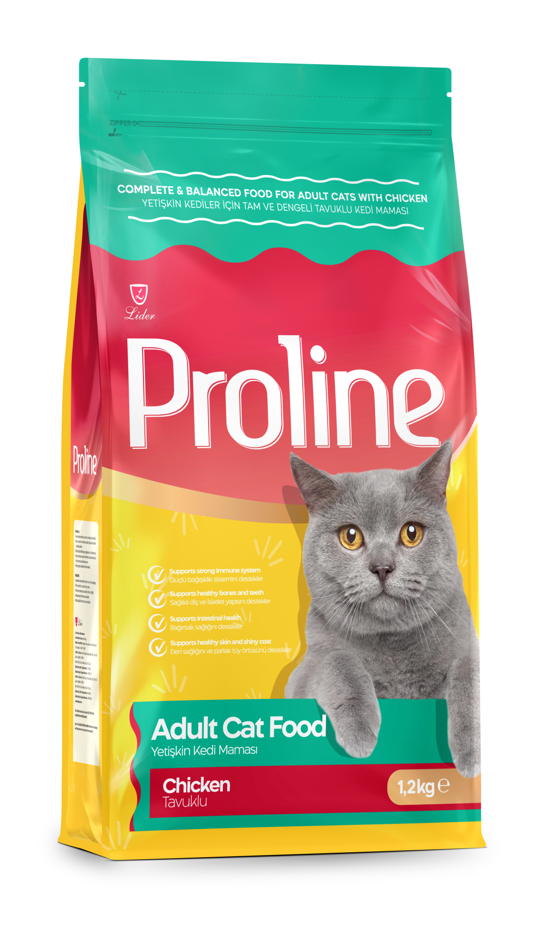 PROLİNE KEDİ MAM TAVUKLU 1,2 KG*14..(663)