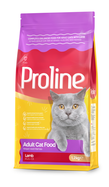 PROLİNE KEDİ MAM KUZU ETLİ 1,2 KG*14..(724)