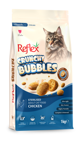 CRUNCHY BUBBLES KEDİ KISIR-TAVUK 1KG*6(457)