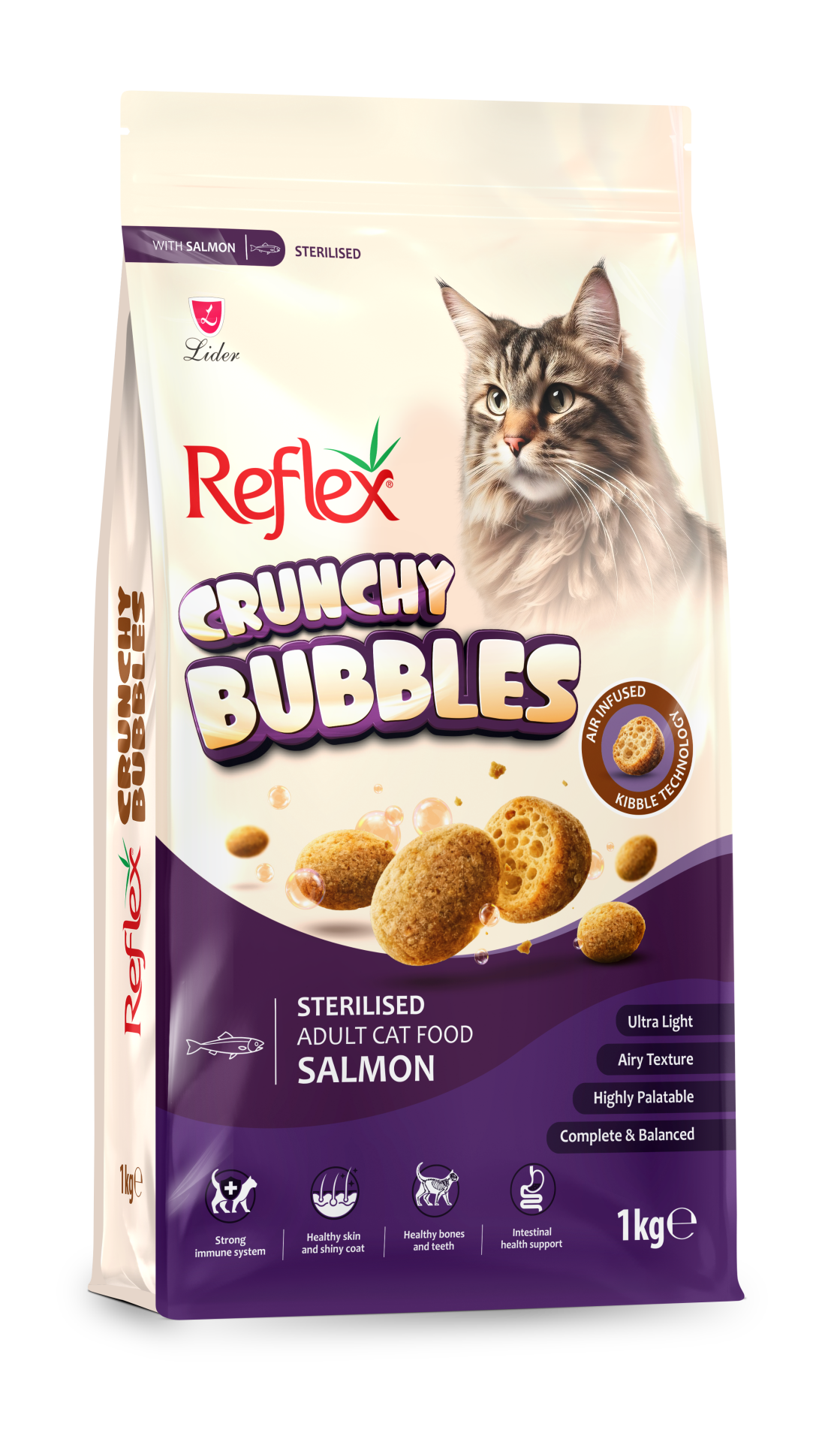 CRUNCHY BUBBLES KEDİ KISIR-SOMON 1KG*6(471)