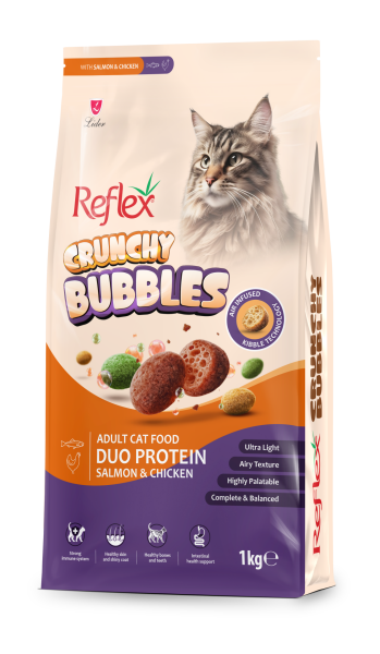 CRUNCHY BUBBLES KEDİ DUO SOM/TAV 1KG*6(679)