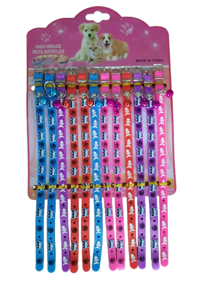 KEDİ TASMASI RENKLİ ..(12 Lİ SET)...(475)