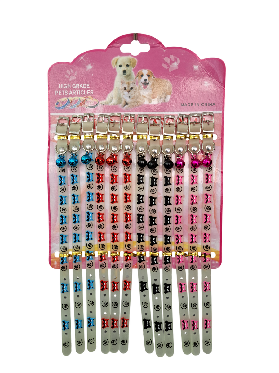 KEDİ TASMASI ŞEFFAF...( 12 Lİ SET )...(482)