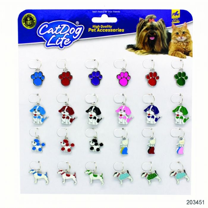 CAT-DOGLİFE KEDİ KÖP TAG AKSESUAR 24 LÜ SET..(512)