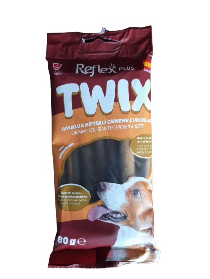 REFLEX TWİX CHEWİNG STİCKS TAV&BİFT 80GR*12.(569)