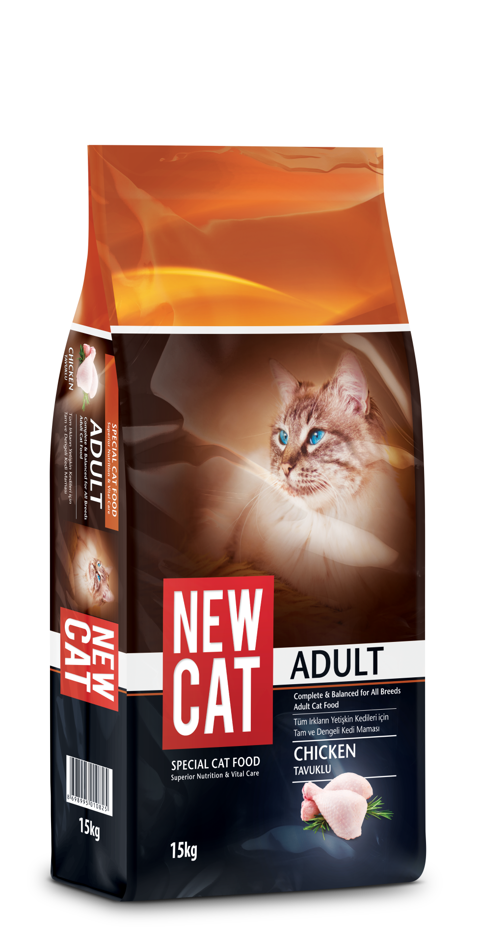 NEW CAT KEDİ MAMASI TAVUKLU 15KG...(825)