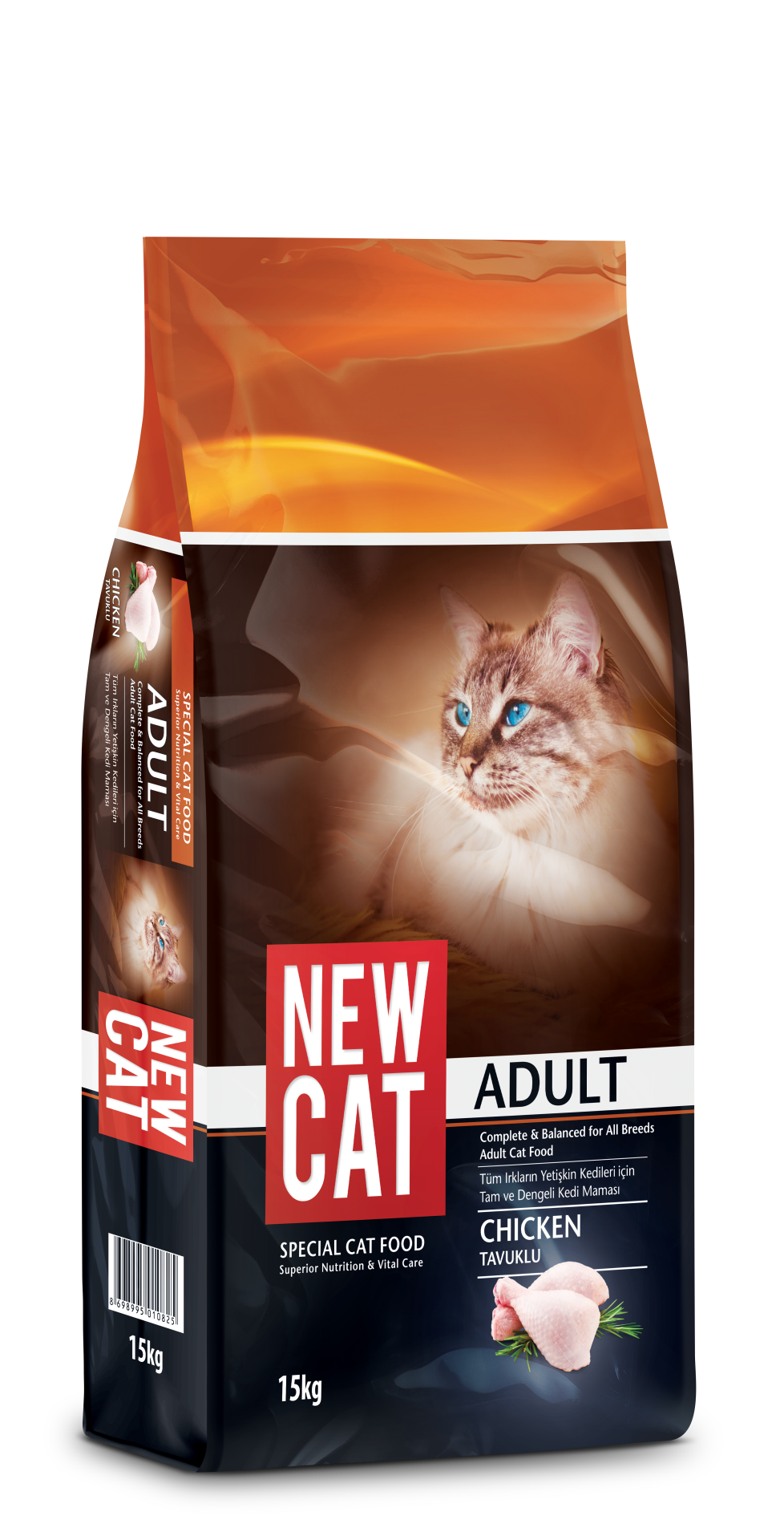 NEW CAT KEDİ MAMASI TAVUKLU 15KG...(825)