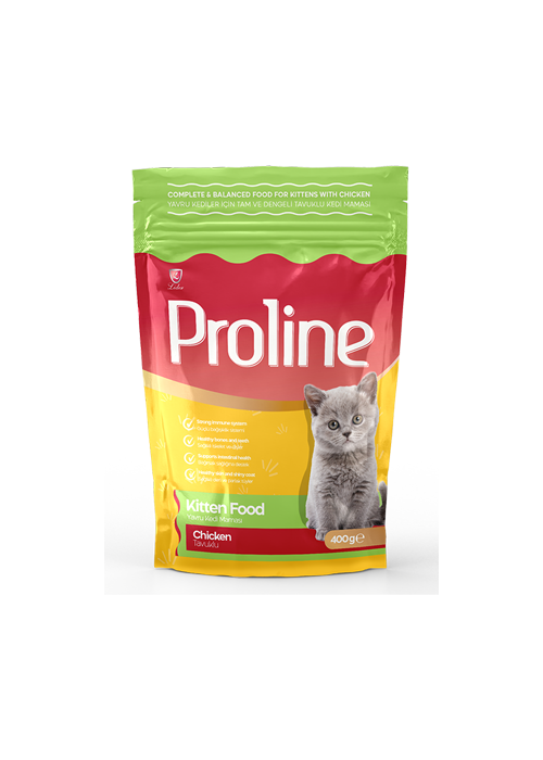 PROLİNE KEDİ MAM YAVRU-TAVUKLU 400 GR*12..(755)
