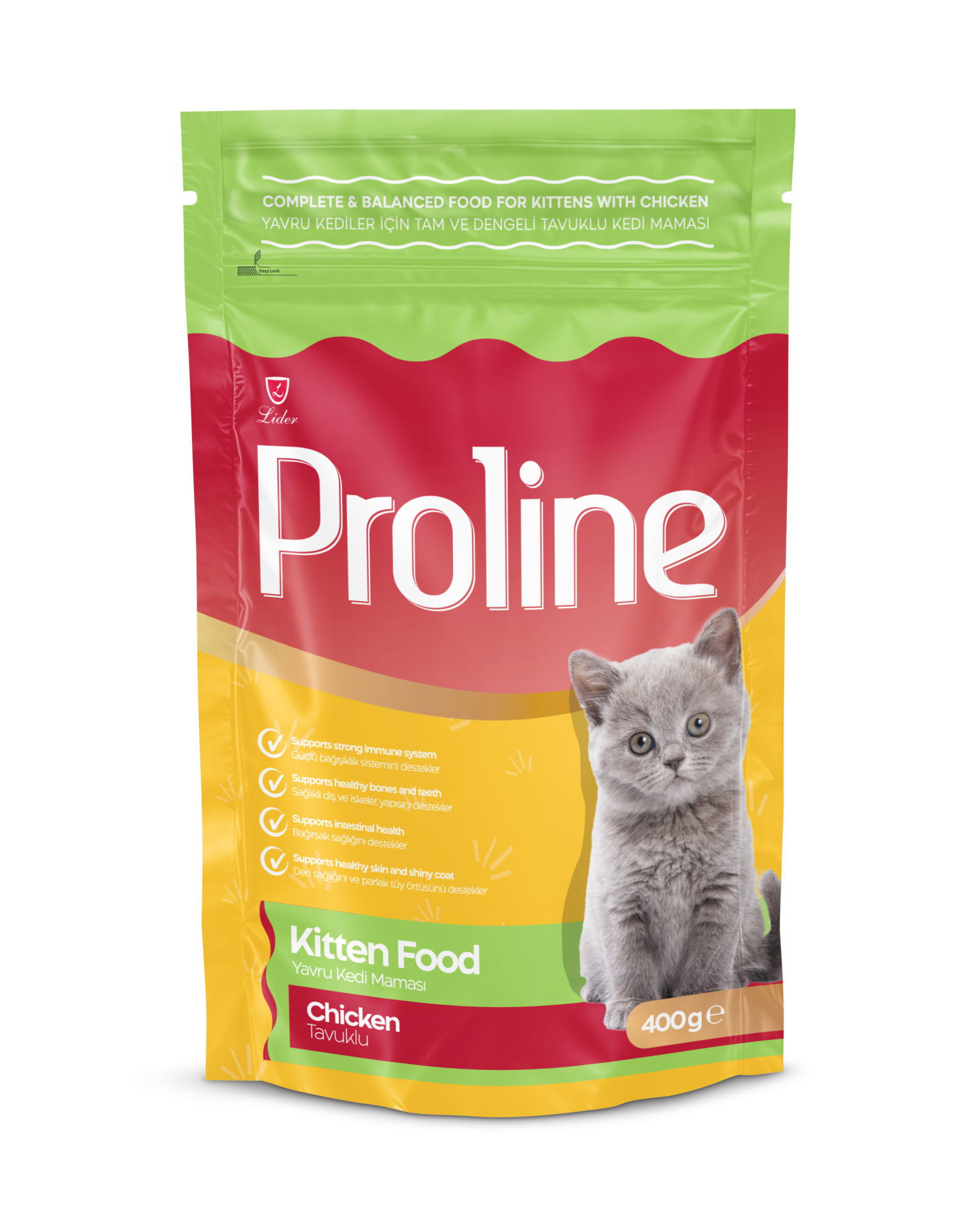PROLİNE KEDİ MAM YAVRU-TAVUKLU 400 GR*12..(755)