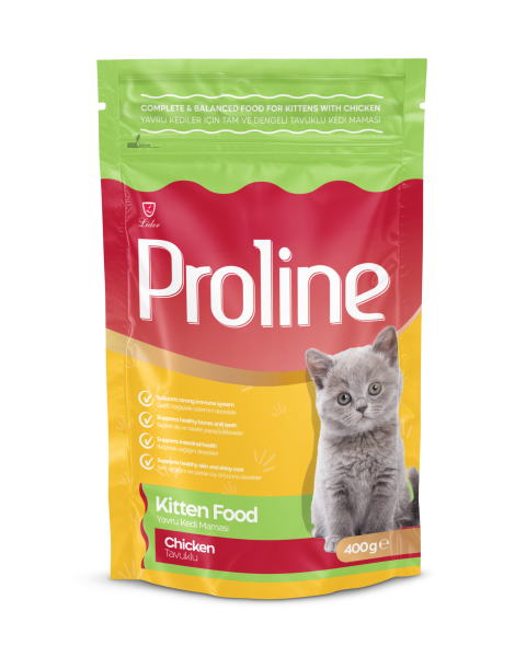 PROLİNE KEDİ MAM YAVRU-TAVUKLU 400 GR*12..(755)