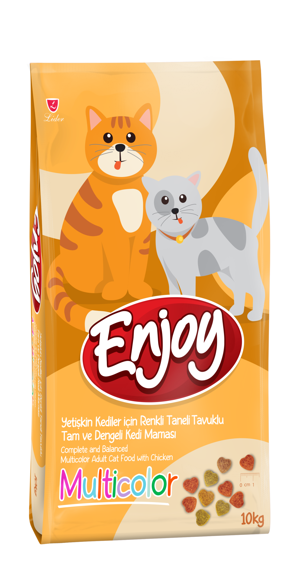 ENJOY KEDİ MAM MULTİCOLAR-TAVUKLU 10 KG ...(318)