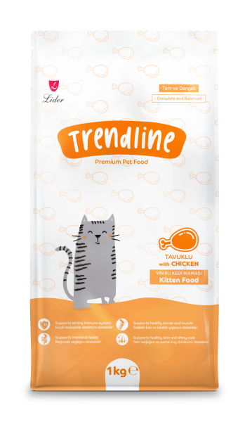 TRENDLİNE KEDİ MAM YAVRU-TAVUK 1 KG*15..(236)(GT)M