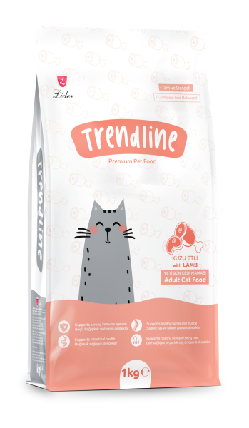 TRENDLİNE KEDİ MAM KUZU ETLİ 1 KG*15..(873) (GT) M