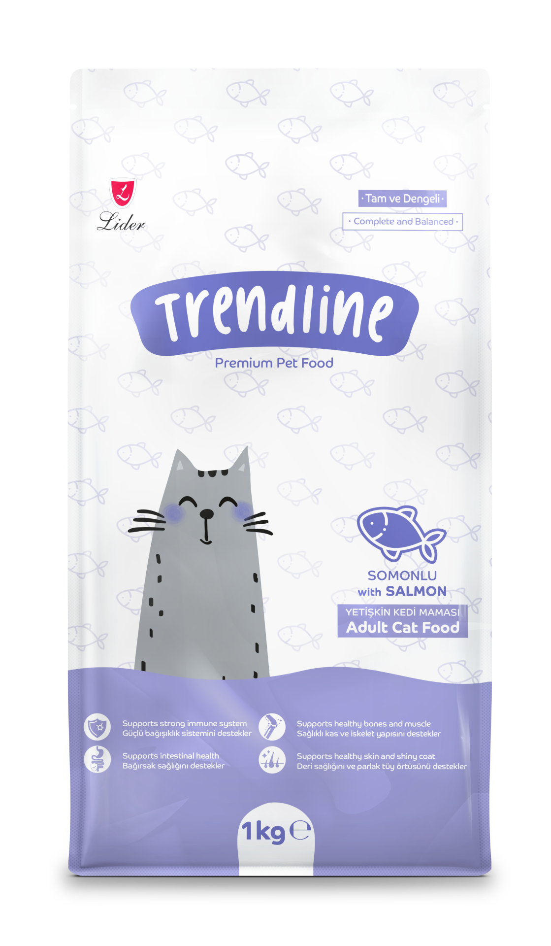 TRENDLİNE KEDİ MAM SOMON 1KG*15...(662) (GT) M