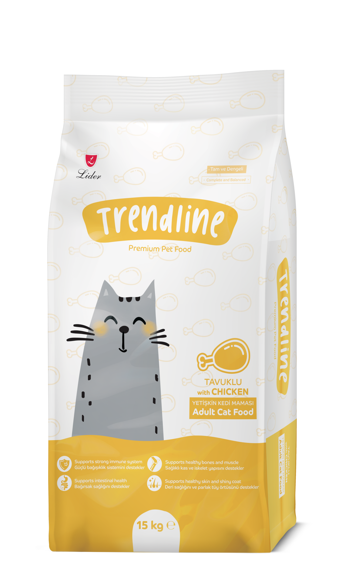 TRENDLİNE KEDİ MAM TAVUKLU 15 KG..(266) M