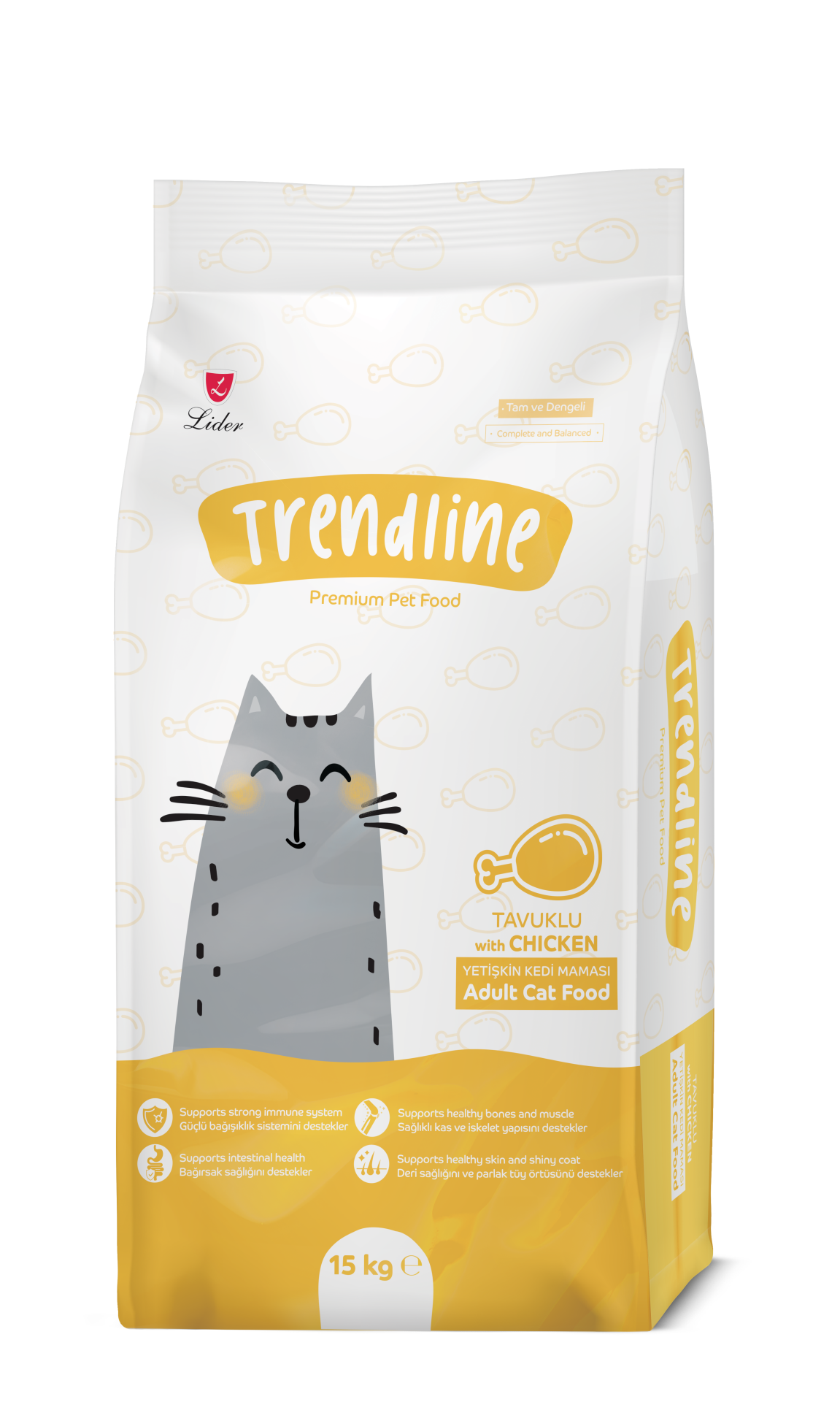 TRENDLİNE KEDİ MAM TAVUKLU 15 KG..(266) M
