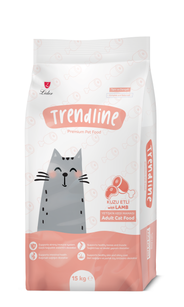 TRENDLİNE KEDİ MAM  KUZU ETLİ 15 KG...(624) M