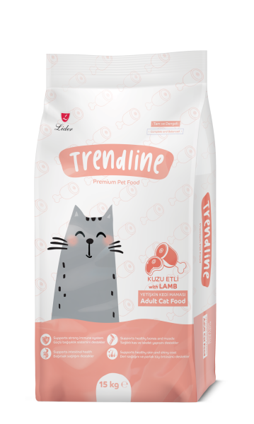 TRENDLİNE KEDİ MAM  KUZU ETLİ 15 KG...(624) M