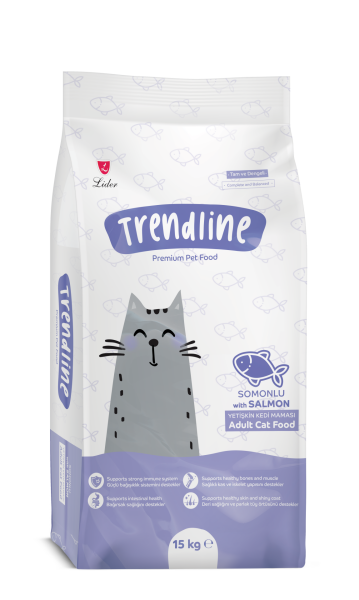 TRENDLİNE KEDİ MAM SOMONLU  15 KG...(631) M