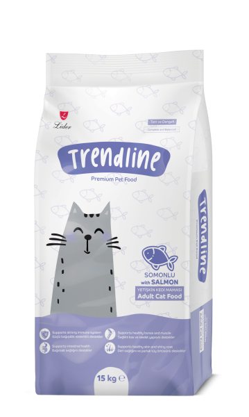 TRENDLİNE KEDİ MAM SOMONLU  15 KG...(631) M