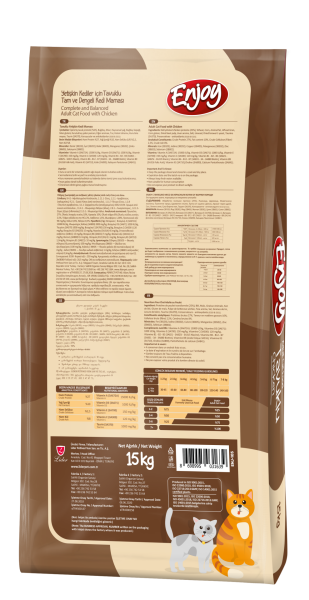 ENJOY KEDİ MAM TAVUKLU 15 KG...(372) M