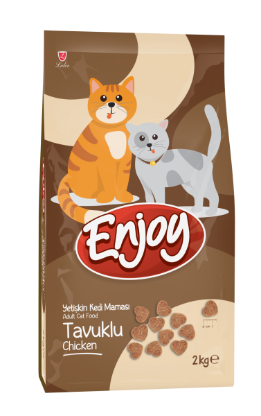 ENJOY KEDİ MAMASI TAVUKLU 2 KG*12..( 070)