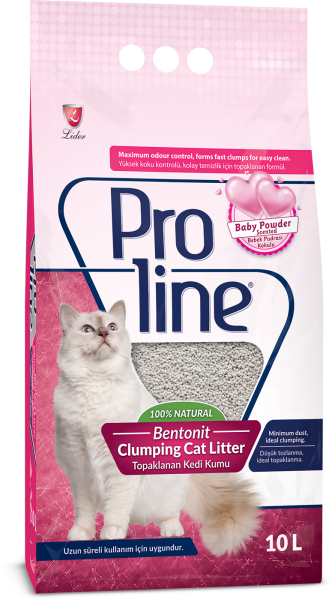 PROLİNE K.KUMU BENTONİT 10 LT  BABY POWDER..(146)