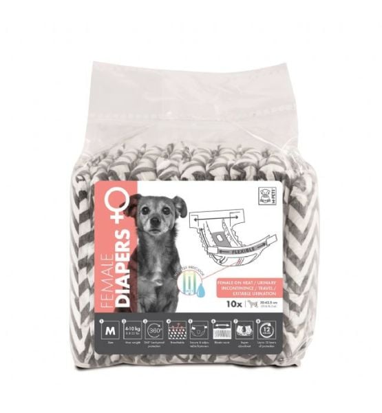 M-PETS DİAPERS DİŞİ KÖP İÇİN KÜLOT(M) 10 LU (564)