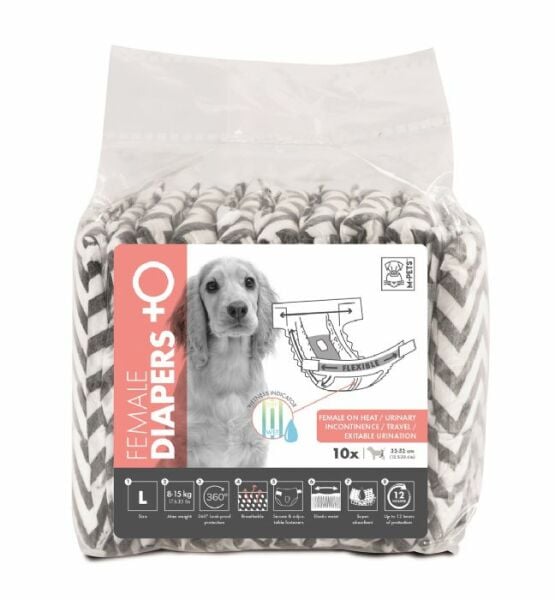 M-PETS DİAPERS DİŞİ KÖP İÇİN KÜLOT(L) 10 LU (571)